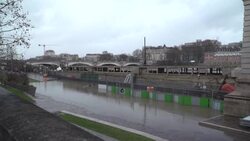 CLEAN : Japanese barge threatened by rising Seine in Paris News Clip