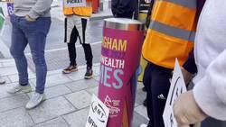 Train strike: Picket line in Birmingham News Clip