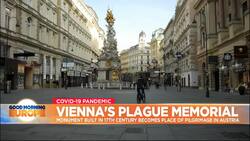 COVID-19: Worried Vienna residents flock to Plague Column to ask for protection News Clip