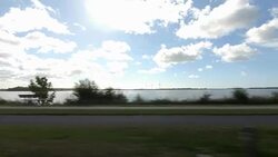 Denmark III synched series right side driving studio process plate background Stock Footage