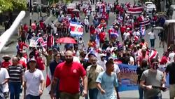 CLEAN : Costa Ricans block roads to protest agreement with IMF News Clip
