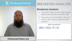 Cost Volume Profit Analysis - Break Even Analysis Instructional Video