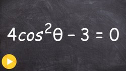 Solve a trig equation: All solutions Instructional Video
