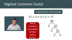How to Find the Highest Common Factor: Prime Factor Decomposition Method Instructional Video