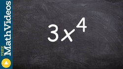 How to find the coefficient and degree of a monomial Instructional Video