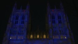 Light display lifts spirits at National Cathedral in Washington DC Instructional Video