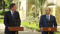Vladimir Putin and David Cameron press conference News Clip