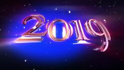New Year 2019 opening Animation Stock Footage