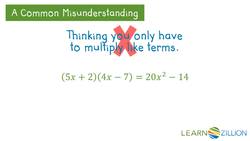 Multiplying Polynomials Using the Distributive Property Instructional Video
