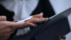 Young Businessman Using Smartphone Stock Footage