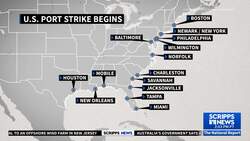 Dockworkers at ports from Maine to Texas go on strike, a standoff risking new shortages News Clip