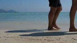 People walking on Beach in Alcudia Stock Footage