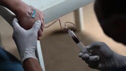 CLEAN : Colombian artist paints with human blood for peace News Clip