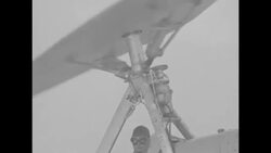 Pilot George Townson demonstrates Herrick HV2-A Vertaplane with rotating upper wing, 1937 News Clip