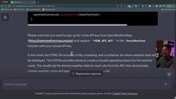 ChatGPT Mastery - Crafting Effective Prompts for Optimal Results - Creating a Weather Web App Instructional Video