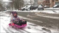 Winter returns to France, with snow and ice on the Côte d'Azur News Clip
