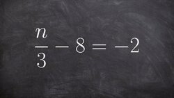 Learn to solve a two step equation with a number in the denominator Instructional Video
