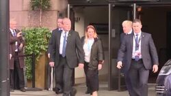CLEAN : UK PM Boris Johnson arrives at his Conservative party's conference in Manchester News Clip