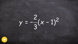 Graphing a quadratic with a negative fraction as a in vertex form Instructional Video