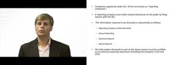 Reporting and Disclosure Requirements Under 1934 Act Instructional Video