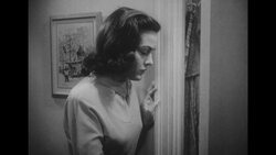 1950s: Wife walks to closet Stock Footage