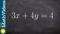 Rewriting a linear equation in standard form to slope intercept form to identify slope Instructional Video
