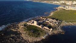 Drone Views of Trapani: Sicily’s Coastal Gem with Historic Roots Stock Footage