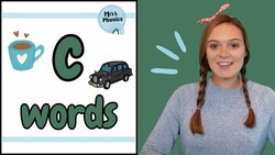 c' Words | Blending Phonics | CVC Words | c Words with Pictures | Learn to Read | British Teacher Instructional Video