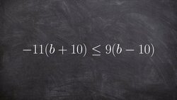 Applying distributive property to solve and graph an inequality Instructional Video