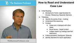 How to Read and Understand Case Law Instructional Video