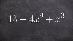 Find the degree and leading coefficient of a trinomial Instructional Video