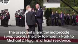 Biden greeted by Irish President as day of ceremony in Dublin begins News Clip
