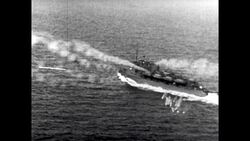 Ships Under Fire in Norway Stock Footage