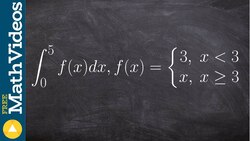 Learn how to evaluate the integral of a piecewise function Instructional Video