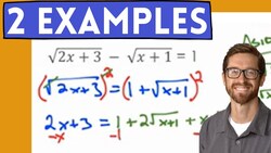 Solving Equations with 1 and 2 Radicals #radicalequations Instructional Video