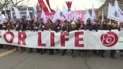 CLEAN : Thousands march at annual anti-abortion protest in Washington News Clip