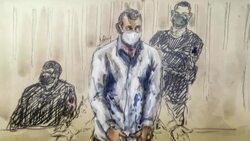 CLEAN : November 13, 2015 attacks trial: sketches of accused Abdeslam, lawyers News Clip