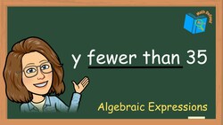 How To Write Algebraic Expressions and Phrases Instructional Video