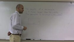Word problem lengths of a rectangle - Word Problem help Instructional Video