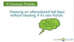 Choosing a Writing Topic for an Informational Text Instructional Video