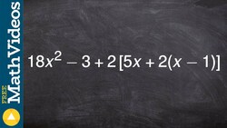 How to simplify an expression by following order of operations and distributive property Instructional Video