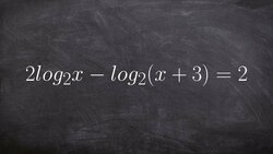 Solving logarithmic equations by factoring Instructional Video