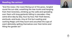 Explaining how Burnett presents the garden setting in 'The Secret Garden' Instructional Video