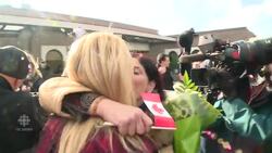 Joyous refugee reunions in Toronto News Clip