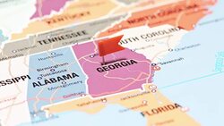 Georgia from USA States Stock Footage