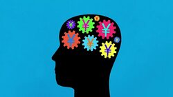 Multi colored yen thoughts Stock Footage