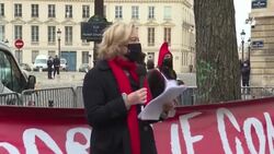 CLEAN : French protesters rally against bioethics bill outside National Assembly News Clip