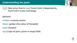 Understanding the poem 'Cousin Kate' by Christina Rossetti Instructional Video