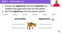 Describing the goats in 'The Three Billy Goats Gruff' Instructional Video