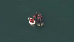 UK: UK Boarder Force vessel intercepting a migrant boat in the English Channel News Clip
